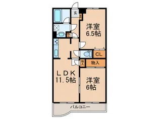 ガ-デンパレス関町【1階】の間取り