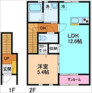 ラフェリオB棟【2階】の間取り