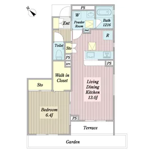 リアシス福栄【1階】の間取り