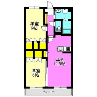 ボヌールKIMURA C棟【2階】の間取り