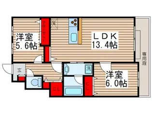 ユニヴェール【1階】の間取り