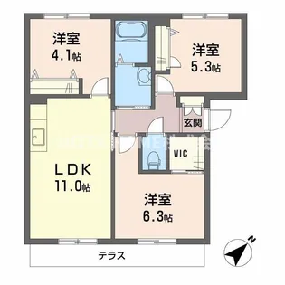メゾン・ド・エムズ?【1階】の間取り