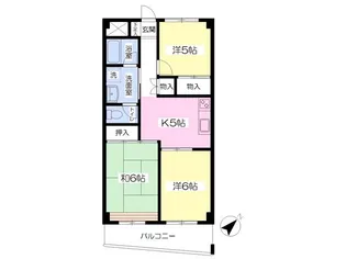 ボナール大里【4階】の間取り