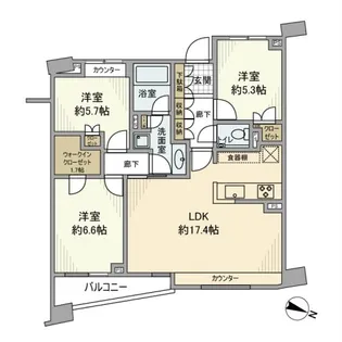 パークホームズ目黒ザレジデンス【4階】の間取り