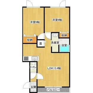 クリークウッドII【1階】の間取り