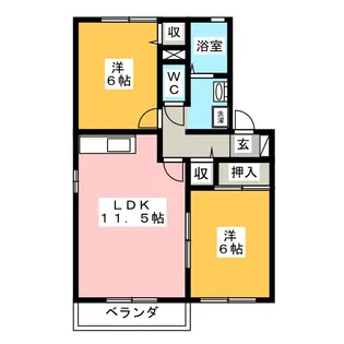 ベルフィオーレB棟【1階】の間取り