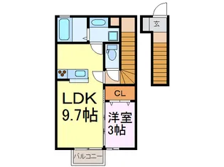レヴェイユ【2階】の間取り