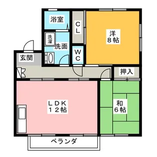 サンフラワーフジA【2階】の間取り