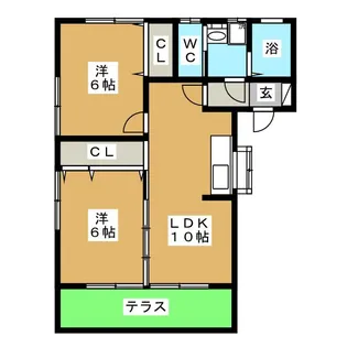 ハイツオクツB【1階】の間取り
