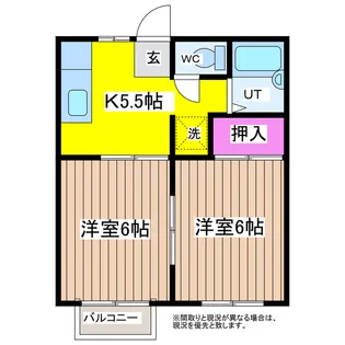 アークヒルズフクモトNO.1C【2階】の間取り