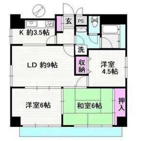 ライオンズマンション小石川第2【6階】の間取り
