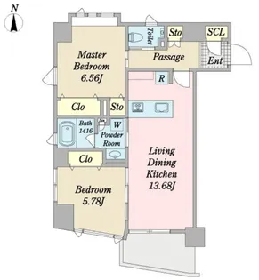 クオンアドレス一之江【3階】の間取り