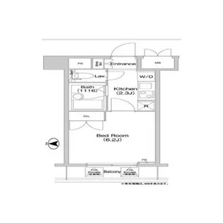 コンフォリア芝浦キャナル【8階】の間取り