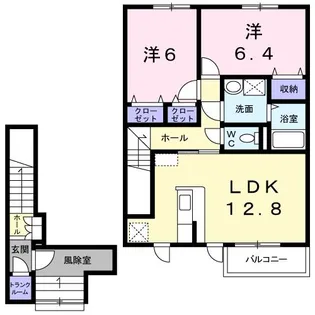 アヴニール・ユー【2階】の間取り