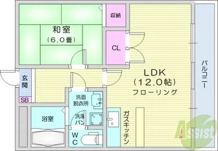 みのが丘アベニュー【1階】の間取り