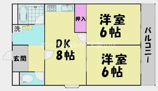 ラプラージュ松江中【1階】の間取り