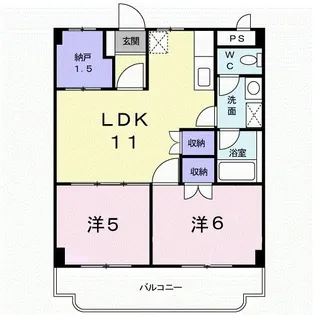 サウスウインド【3階】の間取り