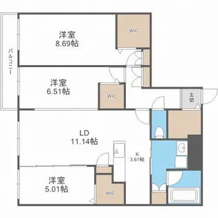 アルファスクエアS17【4階】の間取り