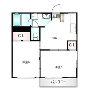 エステートなかざとF【2階】の間取り