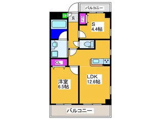 フォレスタ カササギ【2階】の間取り
