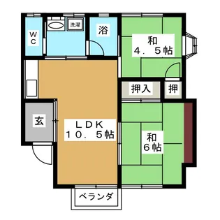 コーポラスABEII【1階】の間取り