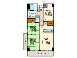 グリ-ンハイツ妙法寺A【4階】の間取り