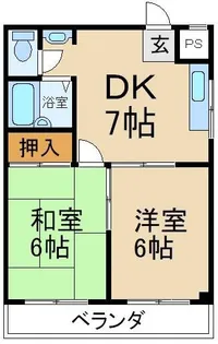 シャトーレジデント寝屋【4階】の間取り