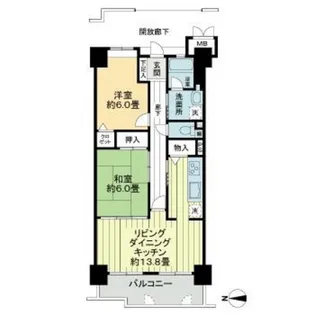 サーパス東古松通り【10階】の間取り