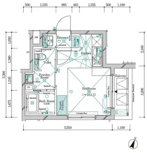 ガリシア中野新橋【4階】の間取り