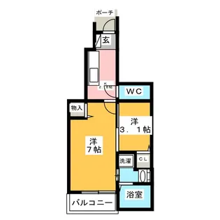 S・S フローラ セゾン【1階】の間取り