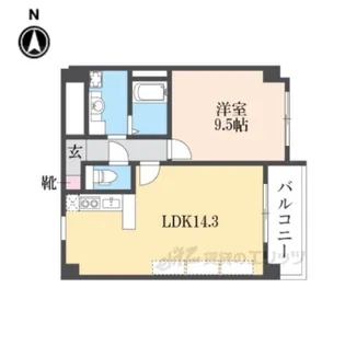 ジュネス木駒【5階】の間取り