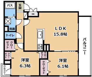 フォルトゥーナ【3階】の間取り