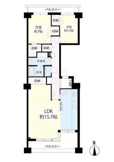 ベイシティ浦安【6階】の間取り