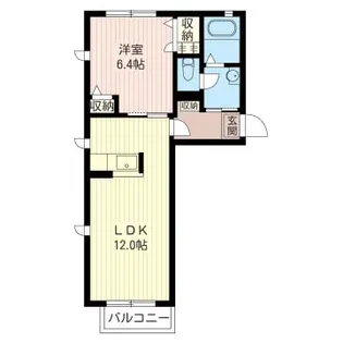 メゾンアサカB【1階】の間取り