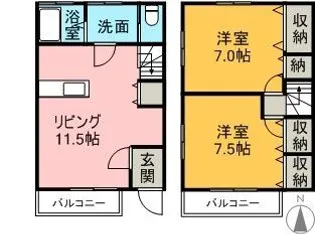 メゾネット坂井の間取り