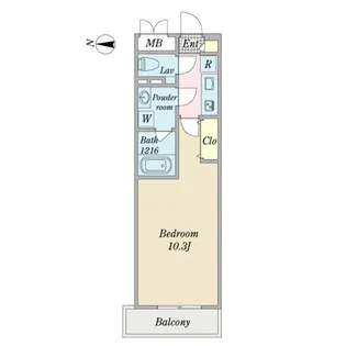 パークヒルズ湯島【10階】の間取り