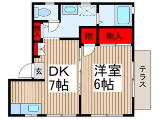 サンライズA【1階】の間取り