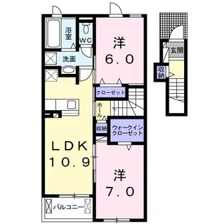 Plumeria【2階】の間取り