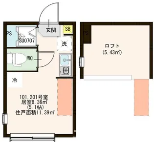 Le Serene Nishi Ogikubo【2階】の間取り