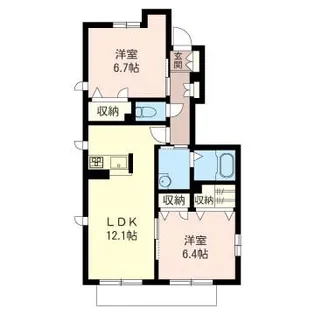 ヴィラソラーレ湘南 III【1階】の間取り