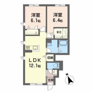 シャーメゾン夢【1階】の間取り