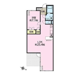 砧くらすたーふらっと【1階】の間取り