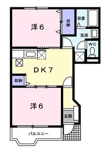 メゾン アヴェニール B【1階】の間取り