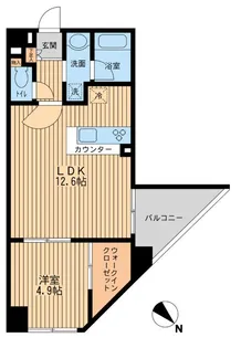 プライムアーバン日本橋人形町【8階】の間取り
