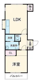 ホリホックイン萩丘【1階】の間取り