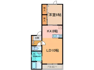 クローバーハイツ【1階】の間取り
