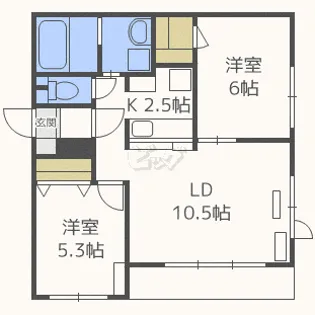 Asse kotoni【2階】の間取り