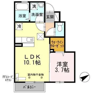 ベル コリーヌA【1階】の間取り