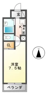 スタンドアップ古市【4階】の間取り