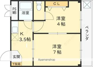大宝枚岡グリーンヒルズ【1階】の間取り